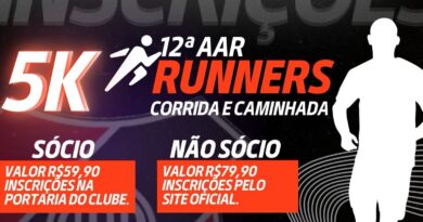 “12ª AAR Runners – Corrida e Caminhada” acontecerá dia 28/12 – Inscrições já estão abertas