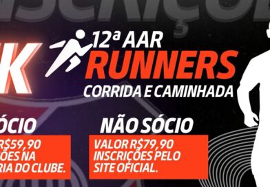 “12ª AAR Runners – Corrida e Caminhada” acontecerá dia 28/12 – Inscrições já estão abertas