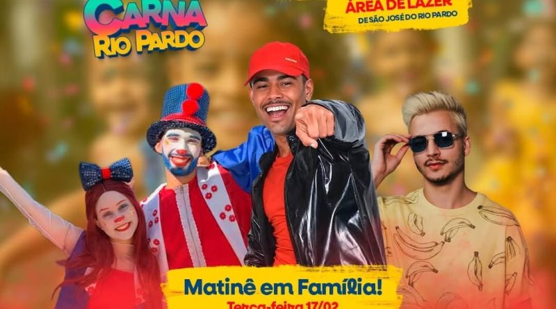Terça de Carnaval: “Matinê em Família” fechará o Carna Rio Pardo 2026