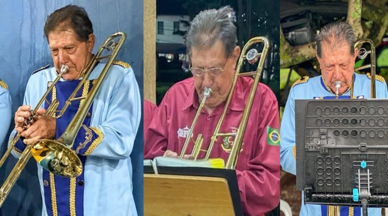 Oscar Roque Simão é homenageado pela “Banda”: 84 anos e mais de 60 dedicados à Corporação