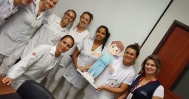 Abril Verde: Santa Casa reforça sobre Segurança no Trabalho (Setor Isolamento) junto à Enfermagem