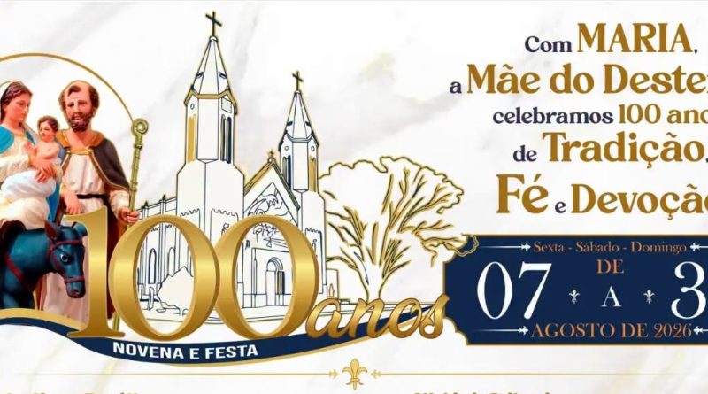 100 anos de fé: Festa em louvor à Nossa Senhora do Desterro será em agosto em Casa Branca