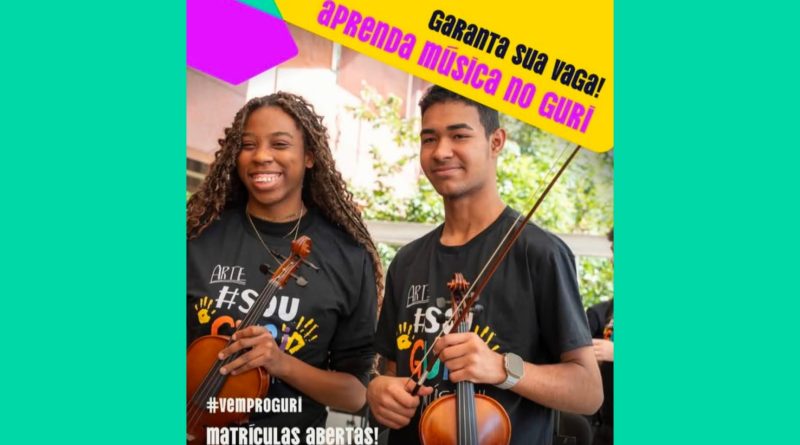 Projeto Guri está com matrículas abertas para Cursos de Música gratuitos