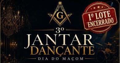 Loja Maçônica União Universal promove “3º Jantar do Maçom” dia 22/08 no Vale Imperial