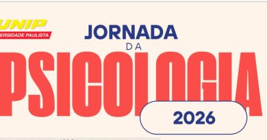 Jornada da Psicologia UNIP/Rio Pardo acontece dias 06, 07 e 08/10 no Auditório do Sincopar